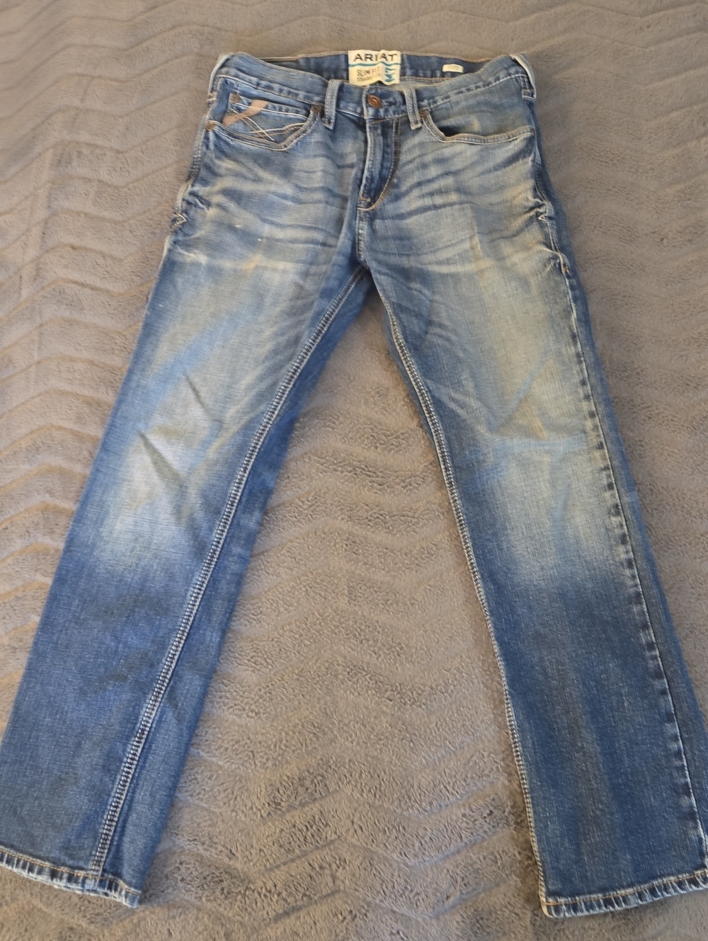 Ariat Men's Faded Blue Straight Jeans